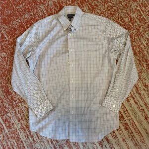 Croft & Barrow Men's Casual Checkered Shirt - White and Black